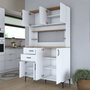 Hanah Home Armario Multiusos Blanco y Nogal
